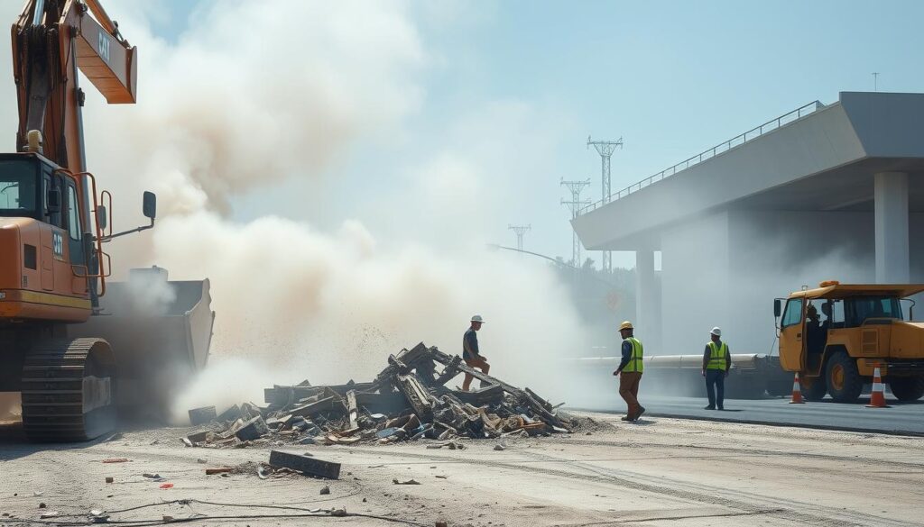 Demoliciones previas a la instalación de carpeta asfáltica Demoliciones previas a la instalación de carpeta asfáltica