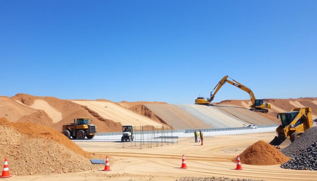Proceso Completo de Movimiento de Tierra para Obras de Pavimentación de Gran Esc