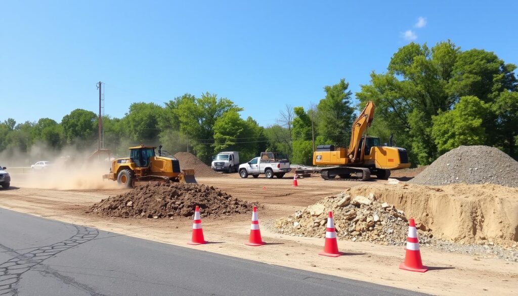 movimiento de tierras en preparación de terreno