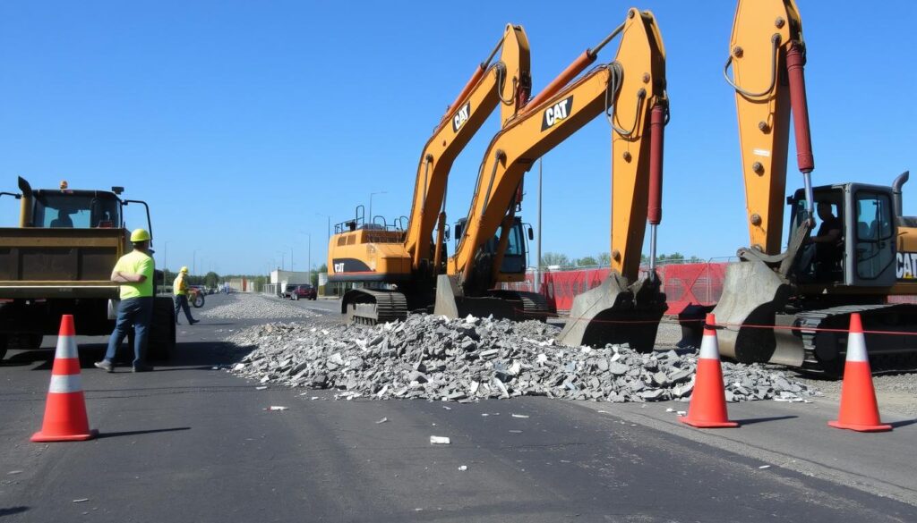 • Excavaciones y Demoliciones en Proyectos de Pavimentación en Zonas Comerciale