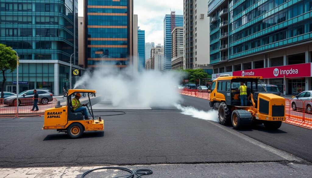 • Nivelaciones en Proyectos Comerciales con Asfalto en Caliente en Lima