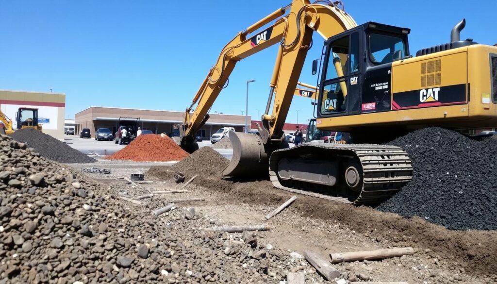 • Proceso de Excavaciones para la Instalación de Carpeta Asfáltica en Áreas Com