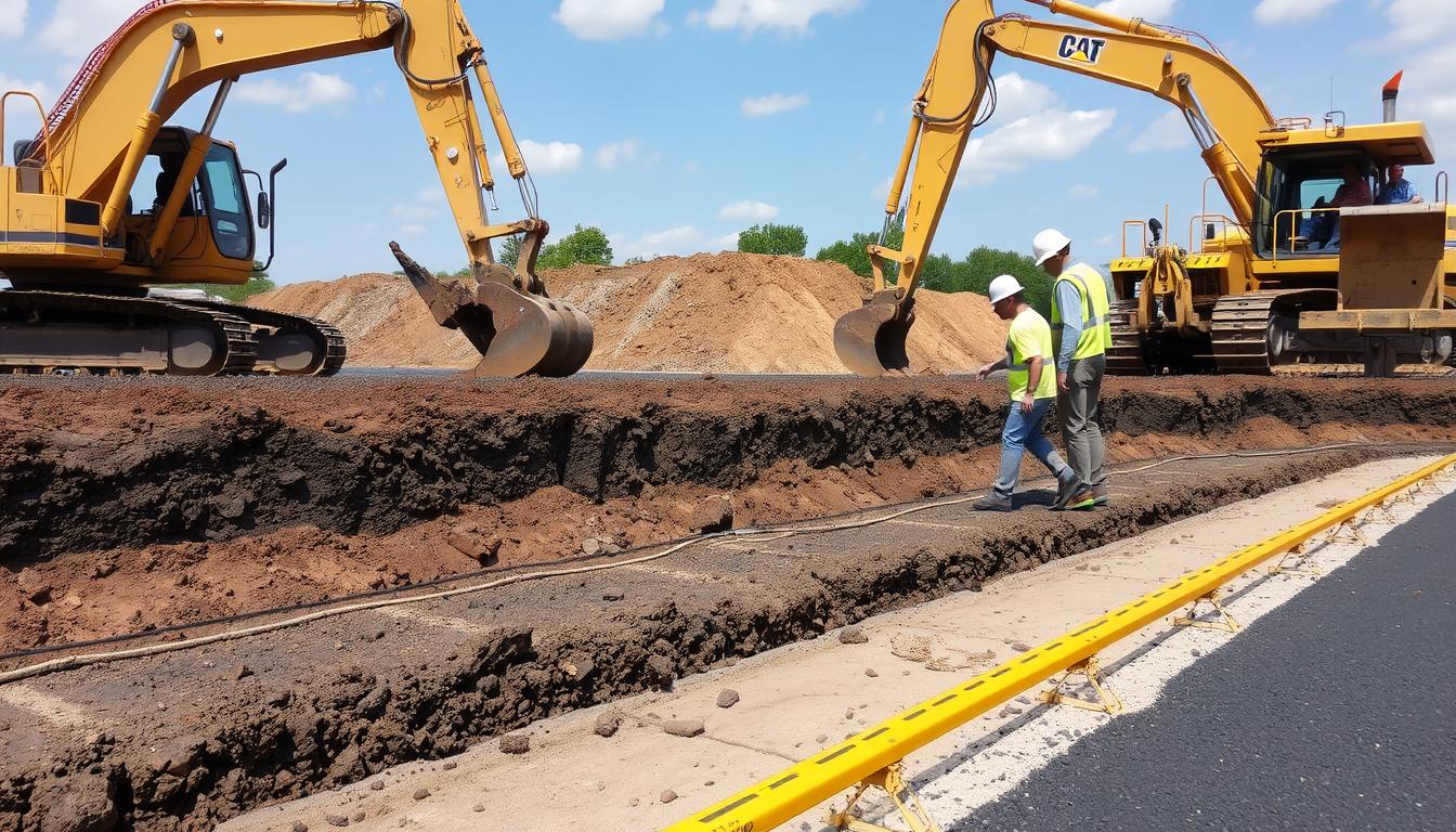 • Proceso Completo de Excavación y Preparación de Terreno en Obras de Pavimenta
